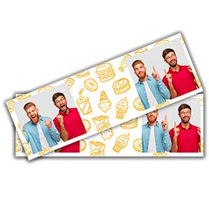 Horizontal strip photobooth frame 2 photos