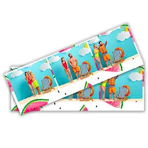 3 photos horizontal strip photobooth frame