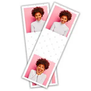 Vertical strip photobooth frame 2 photos