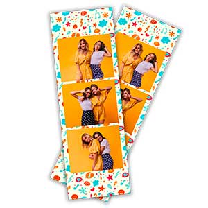 3 photos vertical strip photobooth frame