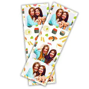 3 photos vertical strip photobooth frame