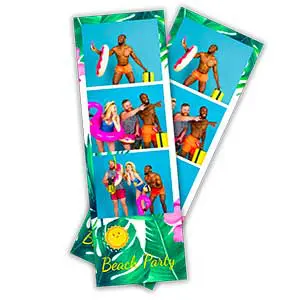 3 photos vertical strip photobooth frame