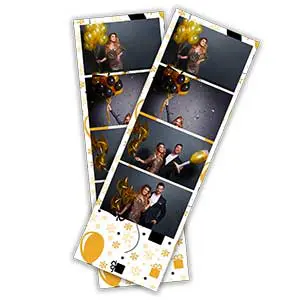 4 photos vertical strip photobooth frame