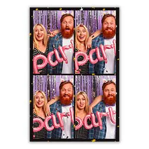 4 photos portrait photobooth frame